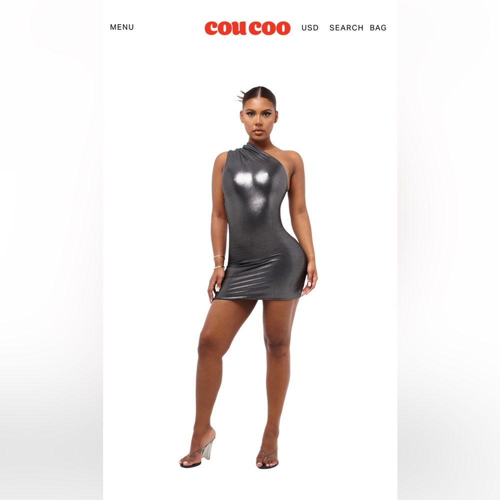 Coucoo GAGNON DRESS - GLACIER GREY Size Small